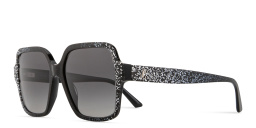 JIMMY CHOO JC Monogram Oversized Square Sunglasses in Black – Product Photo 2
