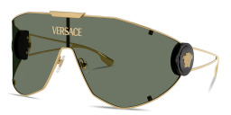 VERSACE Medusa Wide Irregular Sunglasses in Gold – Product Photo 2
