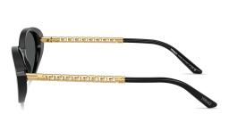 VERSACE Daily Heritage Oval Sunglasses in Black – Product Photo 3