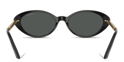 VERSACE Daily Heritage Oval Sunglasses in Black – Product Photo 4