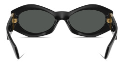 VERSACE Medusa Plaque Irregular Sunglasses in Black – Product Photo 4