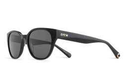 EYE'M Square Sunglasses in Shiny Black – Product Photo 2