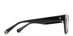EYE'M Square Sunglasses in Shiny Black – Product Photo 4
