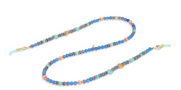 Shop Melissa Devaux Bijoux Dalias Glasses Chain in Blue online.