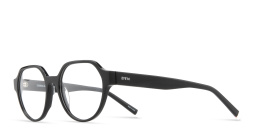EYE'M Round Eyeglasses in Black – Product Photo 2