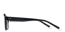EYE'M Round Eyeglasses in Black – Product Photo 3
