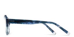 EYE'M Round Eyeglasses in Blue – Product Photo 2