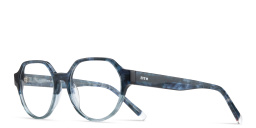 EYE'M Round Eyeglasses in Blue – Product Photo 4