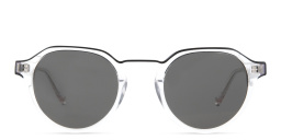 EYE'M Round Sunglasses in Clear – Product Photo 1
