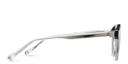 EYE'M Round Sunglasses in Clear – Product Photo 4