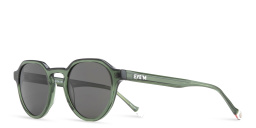 Shop EYE'M Round Sunglasses in Green online.