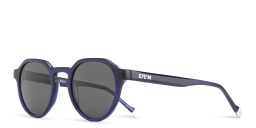 Shop EYE'M Round Sunglasses in Blue online.