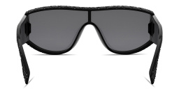 Shop FENDI Fendi Lab Black Mask Sunglasses in Black online.
