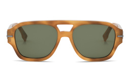 Shop FENDI Fendigraphy Square Sunglasses in Havana online.