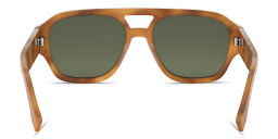 Shop FENDI Fendigraphy Havana Square Sunglasses in Havana online.