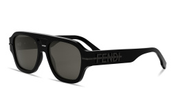 Shop FENDI Fendigraphy Square Sunglasses in Black online.
