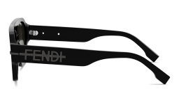 Shop FENDI Fendigraphy Square Sunglasses in Black online.