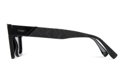 نظارات شمسية دياغونال بإطار مربّع من فيندي بلون أسود - صورة المنتج 2