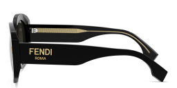 نظارات شمسية فندي روما بإطار دائري أسود اللون من فيندي بلون أسود - صورة المنتج 3