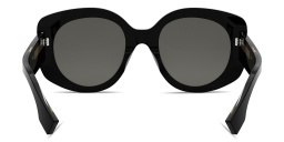 نظارات شمسية فندي روما بإطار دائري أسود اللون من فيندي بلون أسود - صورة المنتج 4