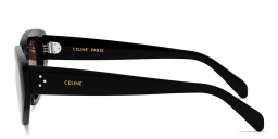 نظارات شمسية طراز كات آي مزيّنة بثلاث نقاط من سيلين بلون أسود - صورة المنتج 3