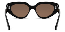 نظارات شمسية طراز كات آي مزيّنة بثلاث نقاط من سيلين بلون أسود - صورة المنتج 4