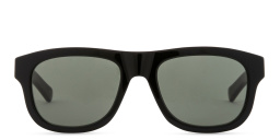 Shop GUCCI Web Square Sunglasses in Black online.
