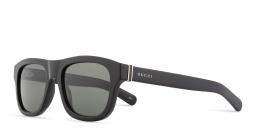 Shop GUCCI Web Square Sunglasses in Black online.
