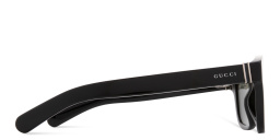 Shop GUCCI Web Square Sunglasses in Black online.