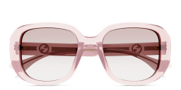 GUCCI La Piscine Square Sunglasses in Pink – Product Photo 1