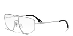 Shop FENDI Travel Wide Pilot Eyeglasses in Silver online.