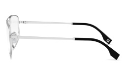 Shop FENDI Travel Wide Pilot Eyeglasses in Silver online.