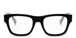 Shop FENDI Fendi Diagonal Square Eyeglasses in Black online.