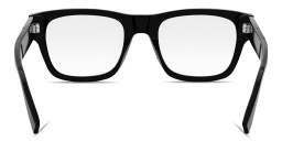 Shop FENDI Fendi Diagonal Black Rectangular Eyeglasses in Black online.