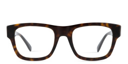 Shop FENDI Fendi Diagonal Square Eyeglasses in Havana online.