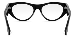 Shop FENDI Fendi First Black Cat-Eye Eyeglasses in Black online.