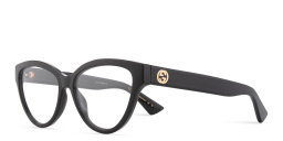 GUCCI GG Logo Wide Cat-Eye Eyeglasses in Black – Product Photo 2