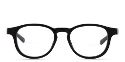 Shop GUCCI Web Round Eyeglasses in Black online.