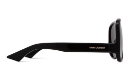 Shop SAINT LAURENT Solace Aviator Sunglasses in Black online.