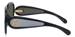 Shop LOEWE Anagram Black Pilot Sunglasses in Black online.