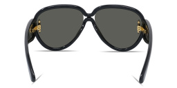Shop LOEWE Anagram Black Pilot Sunglasses in Black online.
