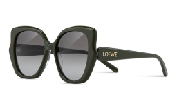Shop LOEWE Think Oversized Square Sunglasses in Green online.