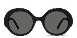 Shop LOEWE Slim Blue Round Sunglasses in Black online.