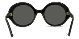 Shop LOEWE Slim Black Round Sunglasses in Black online.