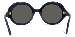 Shop LOEWE Slim Blue Round Sunglasses in solid blue online.