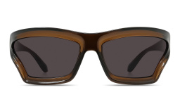 LOEWE Signature Brown Mask Sunglasses in Transparent light brown – Product Photo 1