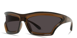 LOEWE Signature Brown Mask Sunglasses in Transparent light brown – Product Photo 2