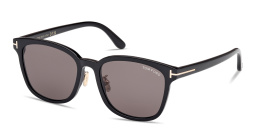 Shop TOM FORD T Logo Unisex Square Sunglasses in Black online.