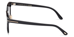 Shop TOM FORD T Logo Unisex Square Sunglasses in Black online.