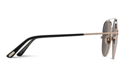 Shop TOM FORD T Logo Aviator Sunglasses in Gold online.